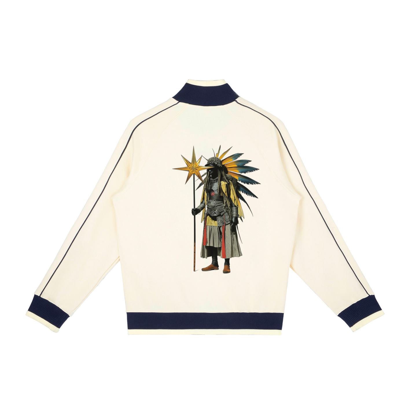 AmaruKhan Hebrews Color Block Raglan Sleeve Zip Track Jacket