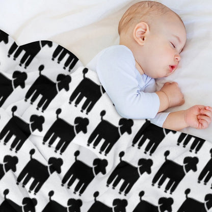 Black Poodle(s) Throw Blanket