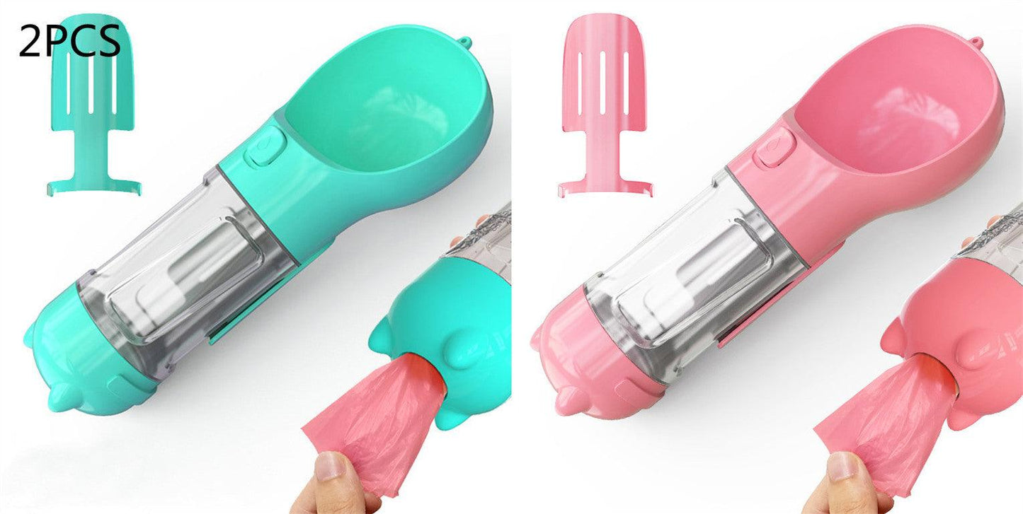 3-in-1 Pet Travel Water Bottle Feeder