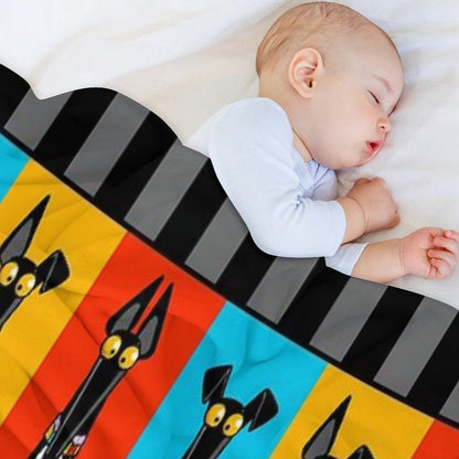 Greyhound Semaphore Throw Blanket