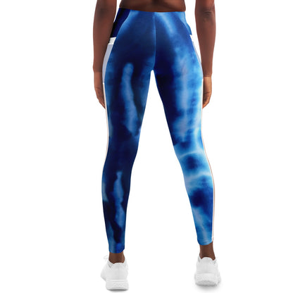 Shibori Indigo Mesh Pocket Legging