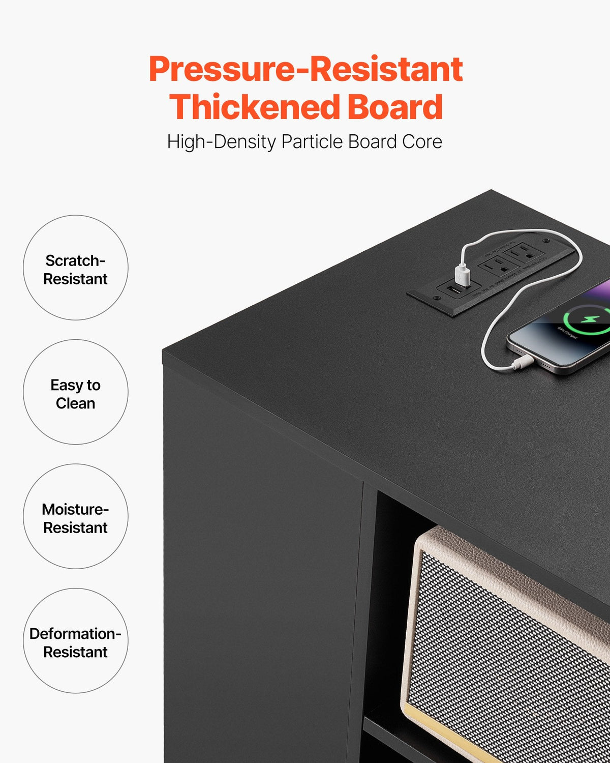 Modern Multi-Storage Stand (with Built-In Power)
