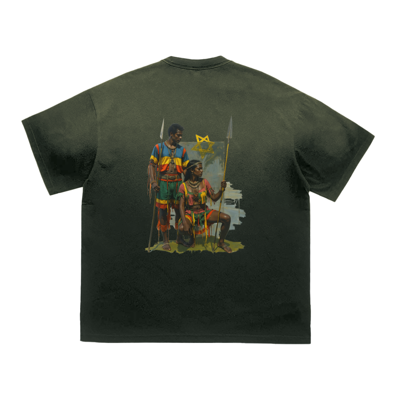 Amaru Khan Stars Cinco Dyed Gradient T-Shirt