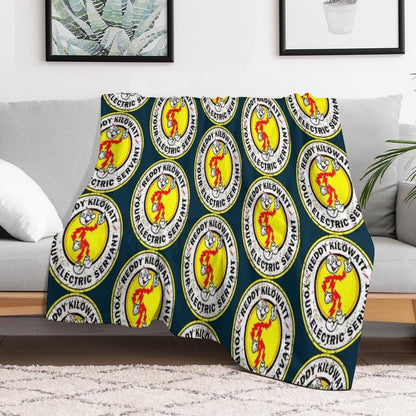 Electric Reddy Kilowatt Throw Blanket