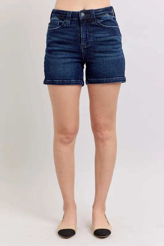 Judy Blue High Waist Back Flap Pocket Denim Shorts