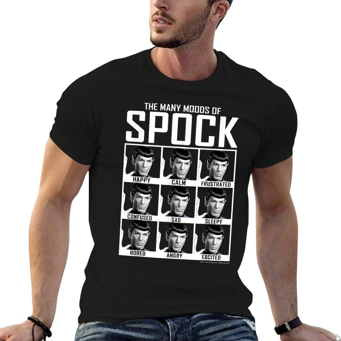 Star Trek The Original Series Moods of Spock Textbook T-Shirt
