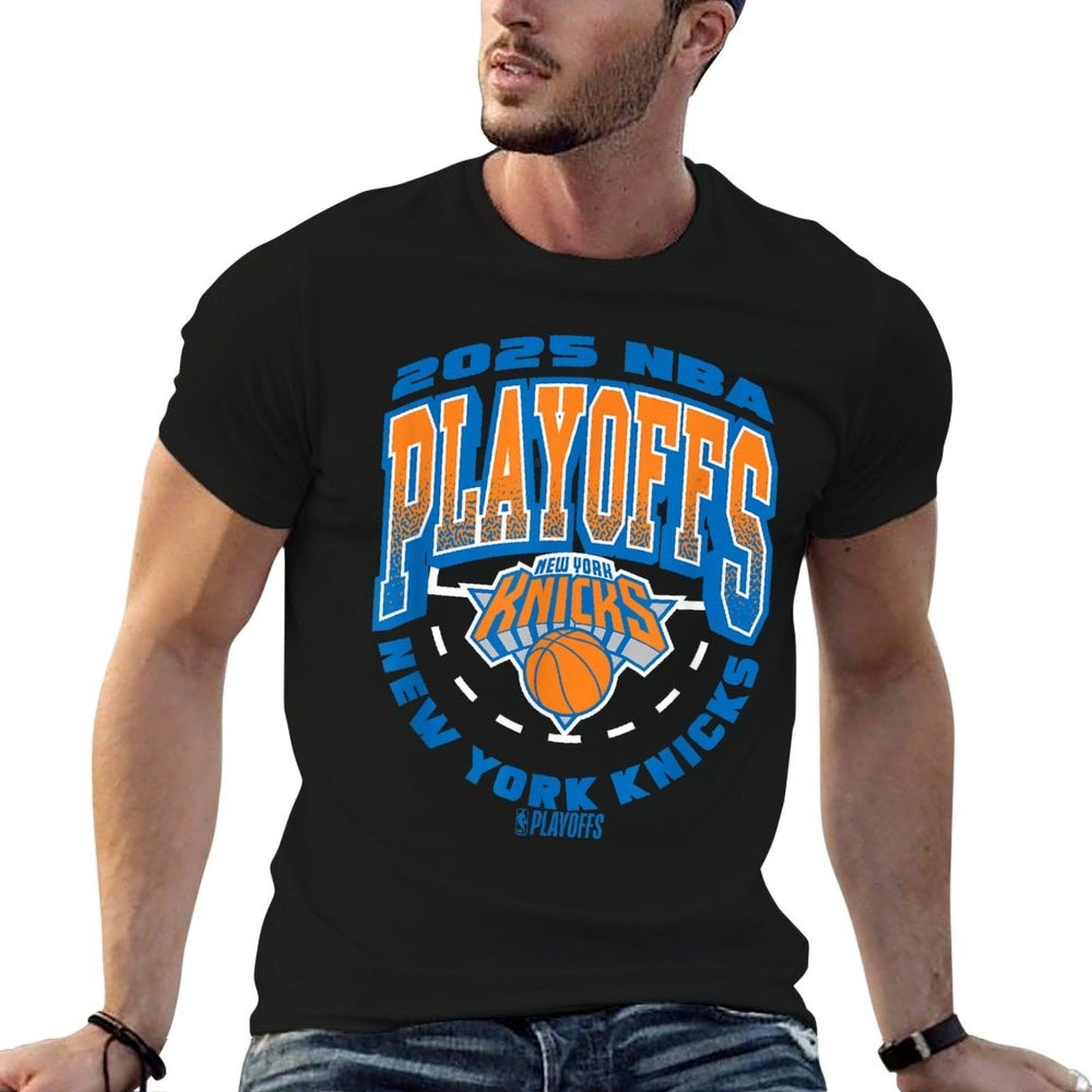 NBA Official New York Knicks Exclusive 2025 Playoffs  Graphic-printed T-Shirt