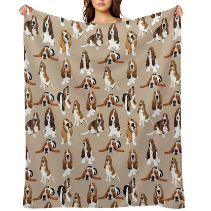 Basset Hound Throw Blanket