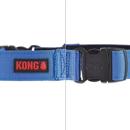 KONG Ultra Durable Padded Comfort Handle Dog Collar XL Blue Adjustable Control