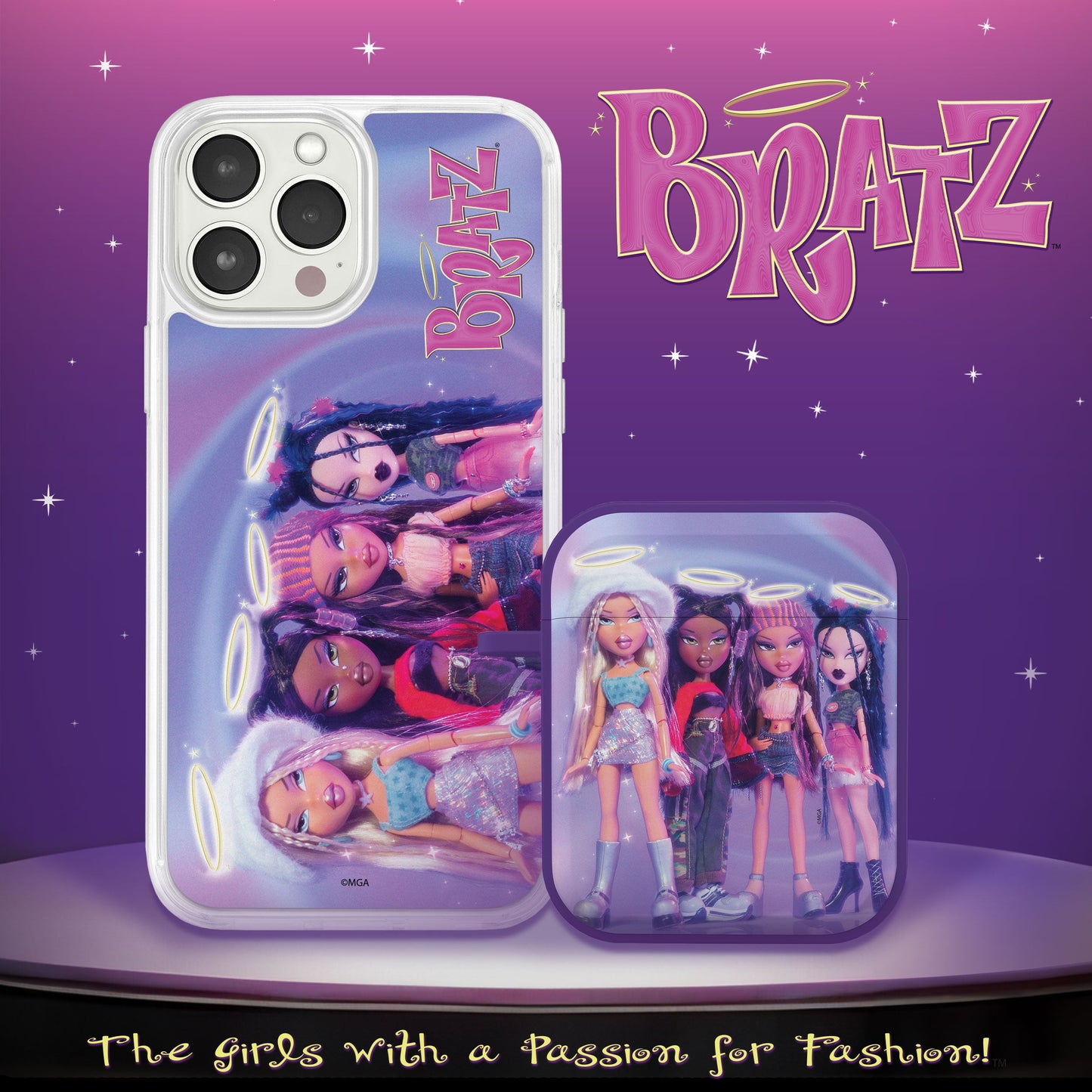Bratz® Classic HD Apple iPhone 13 Mag-Safe Phone Case and AirPods Gen 1 & 2 Combo Package