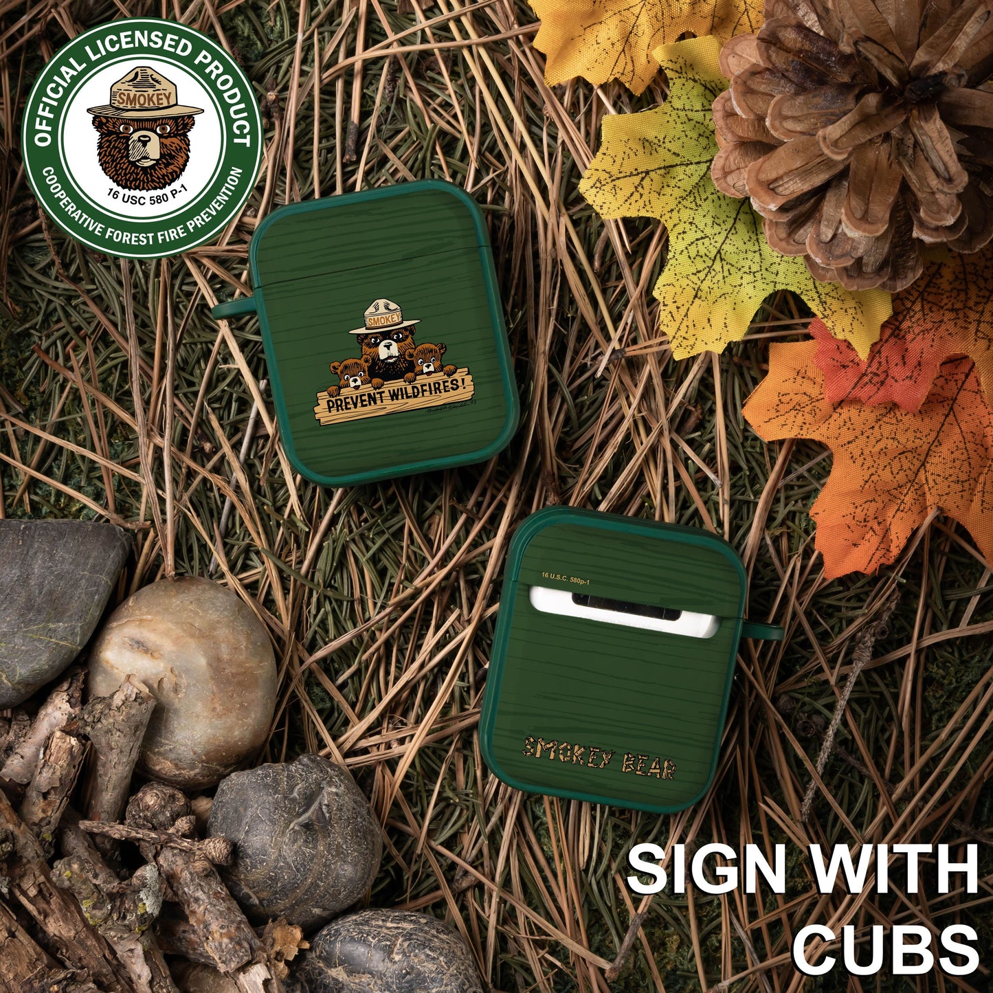 Smokey Bear Classic HDX Apple AirPods Gen 1 & 2 Case Cover