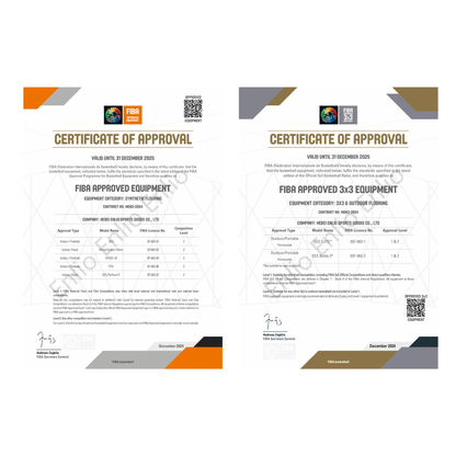 USA Enlio Official  3X3 Basketball Court – FIBA Certified – 25' x 25' – Club Kit