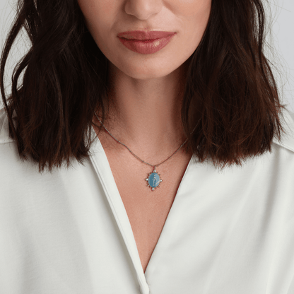 French Blue Lady Lourdes Pendant
