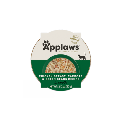Applaws Natural Wet Cat Food Chicken Breast, Carrots & Green Beans Recipe in Broth (2.12oz)
