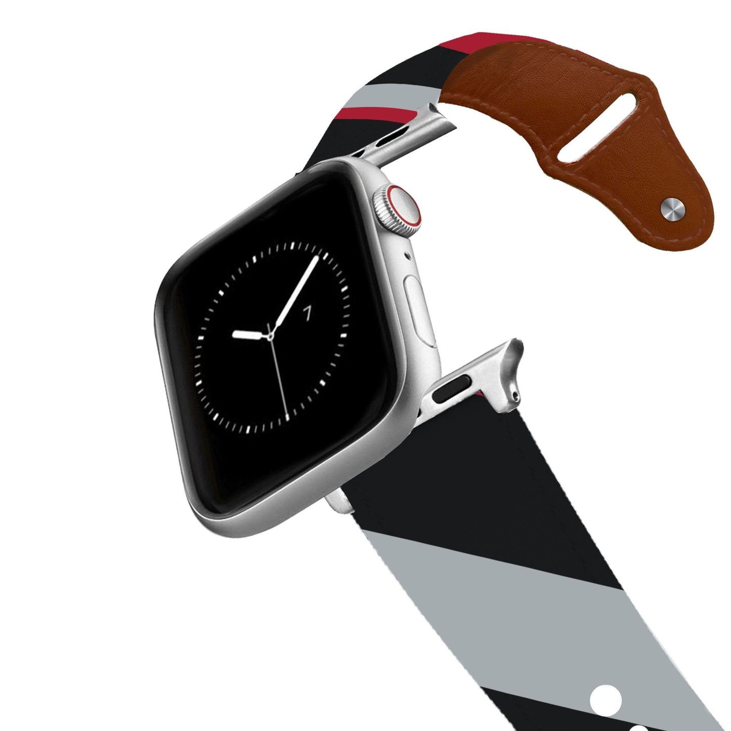 Atlanta Football Color Block Team Spirit Leather Apple Watch Band