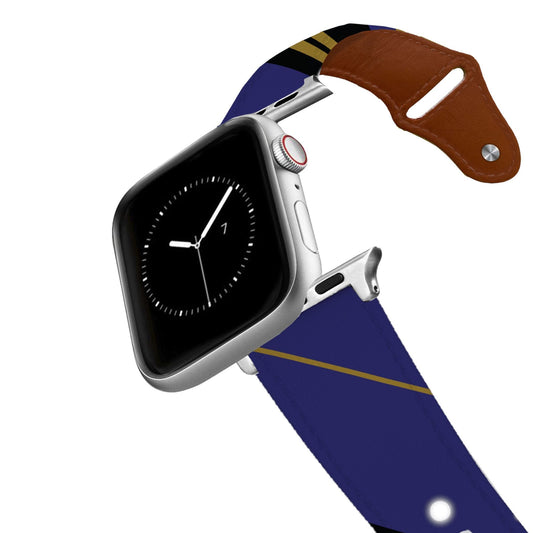 Baltimore Football Color Block Team Spirit Leather Apple Watch Band