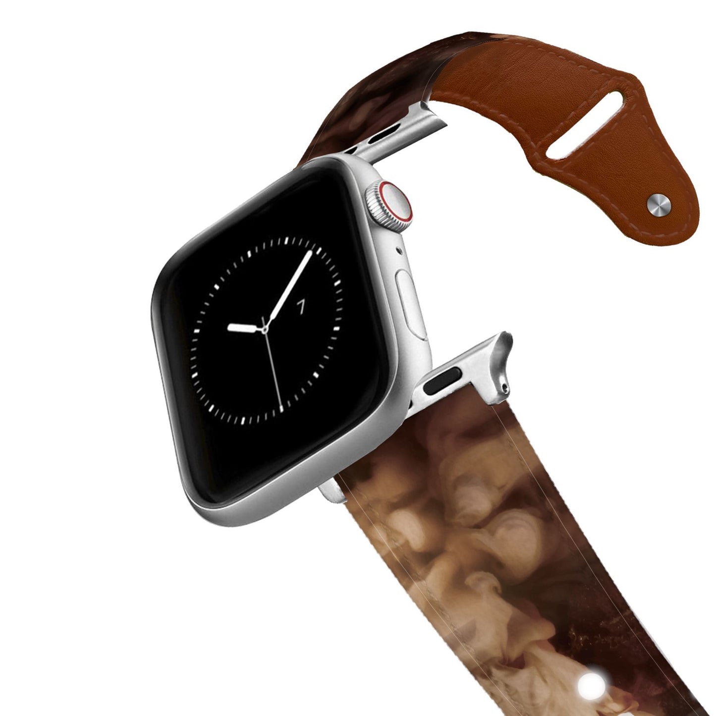 Coffee & Cream Leather Apple Watch Band