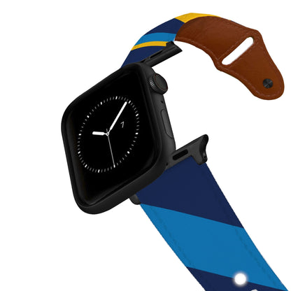 Los Angeles AFC Football Color Block Team Spirit Leather Apple Watch Band