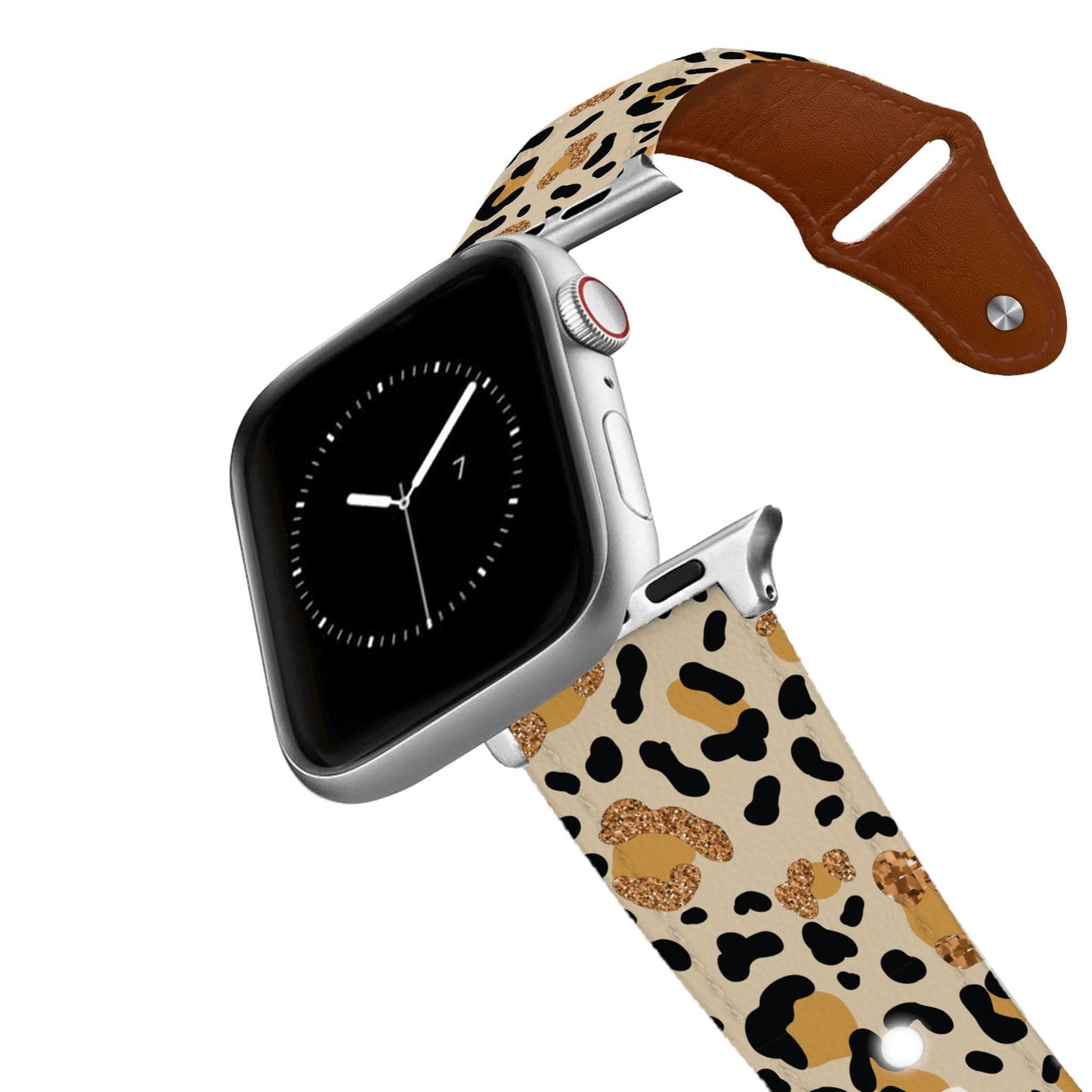 Leopard Glam Leather Apple Watch Band