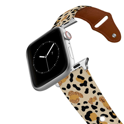 Leopard Glam Leather Apple Watch Band