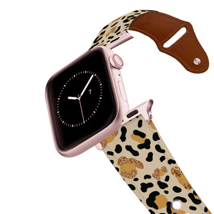 Leopard Glam Leather Apple Watch Band