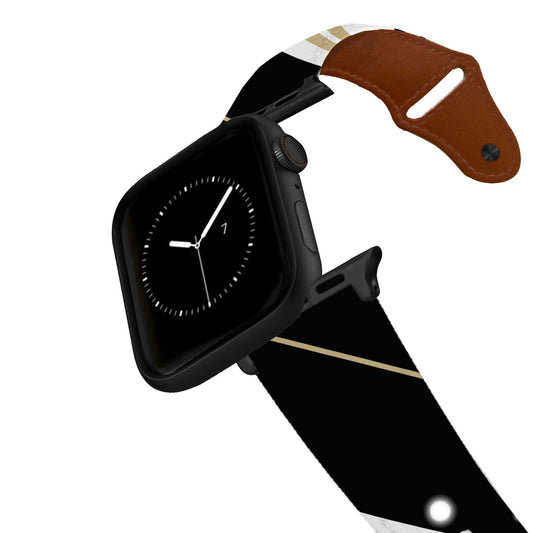New Orleans Football Color Block Team Spirit Leather Apple Watch Band