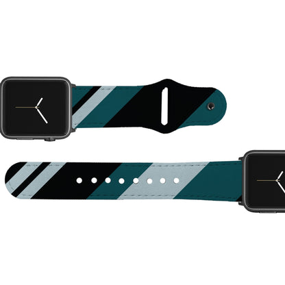 Philadelphia Football Color Block Team Spirit Leather Apple Watch Band