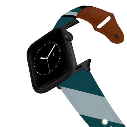 Philadelphia Football Color Block Team Spirit Leather Apple Watch Band