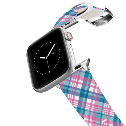 Pink Plaid Apple Watch Band