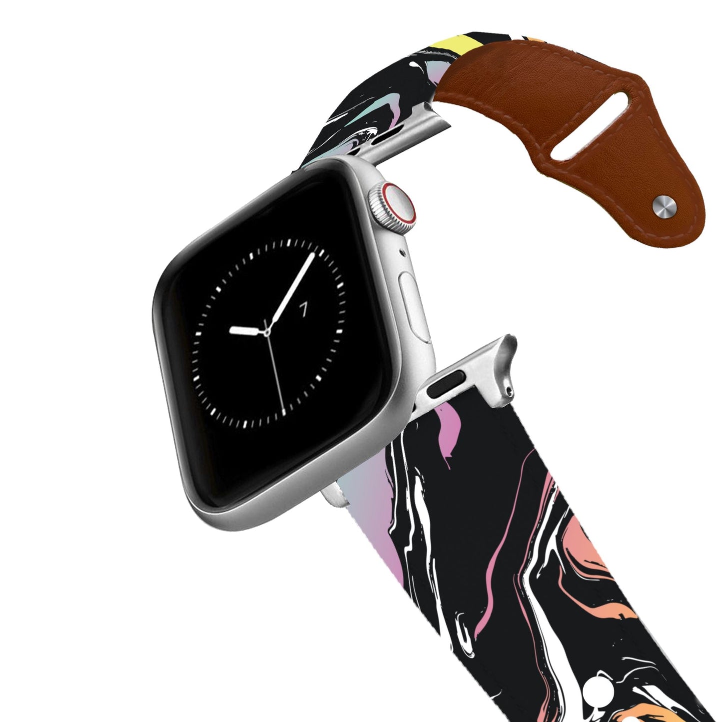Paint Spill Leather Apple Watch Band
