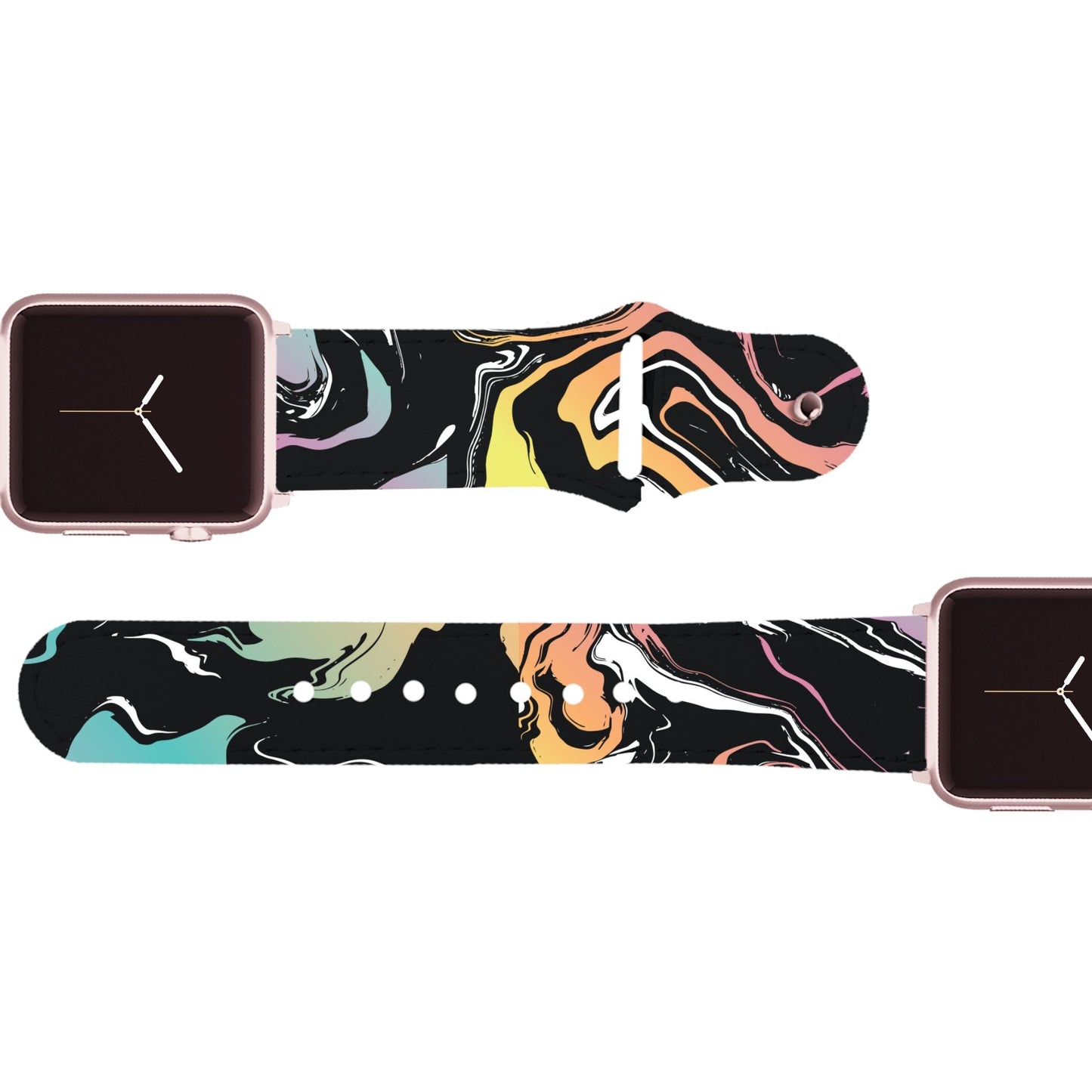 Paint Spill Leather Apple Watch Band