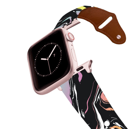 Paint Spill Leather Apple Watch Band