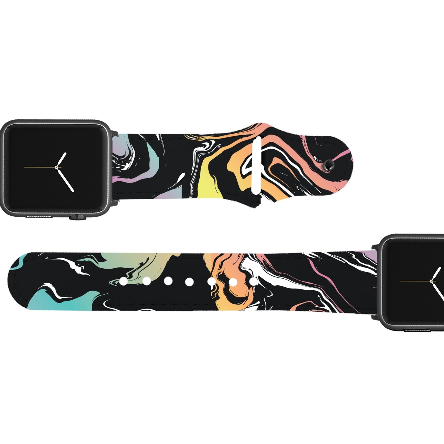 Paint Spill Leather Apple Watch Band
