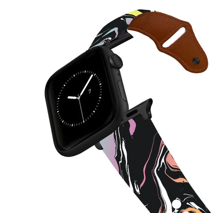 Paint Spill Leather Apple Watch Band