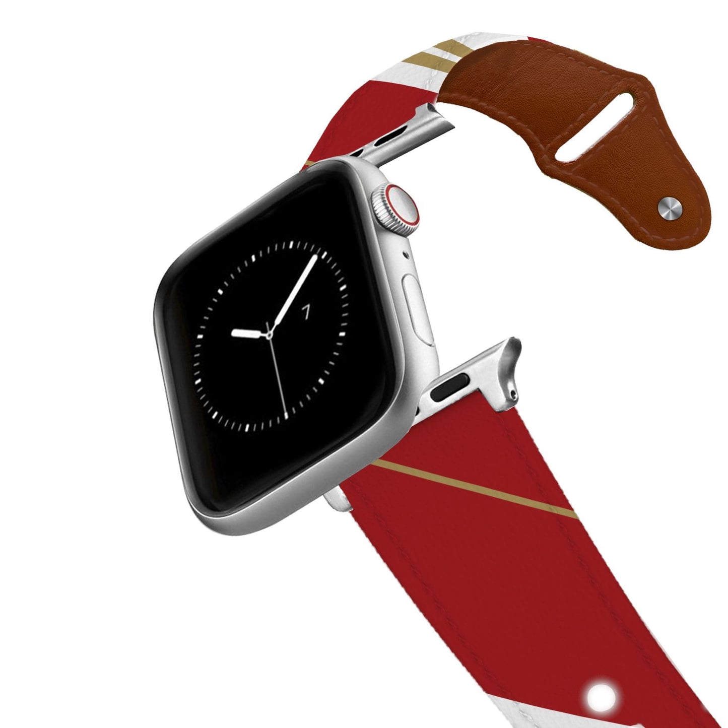 San Francisco Football Color Block Team Spirit Leather Apple Watch Band