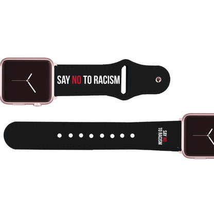 Say No To Racism Leather Apple Watch Band