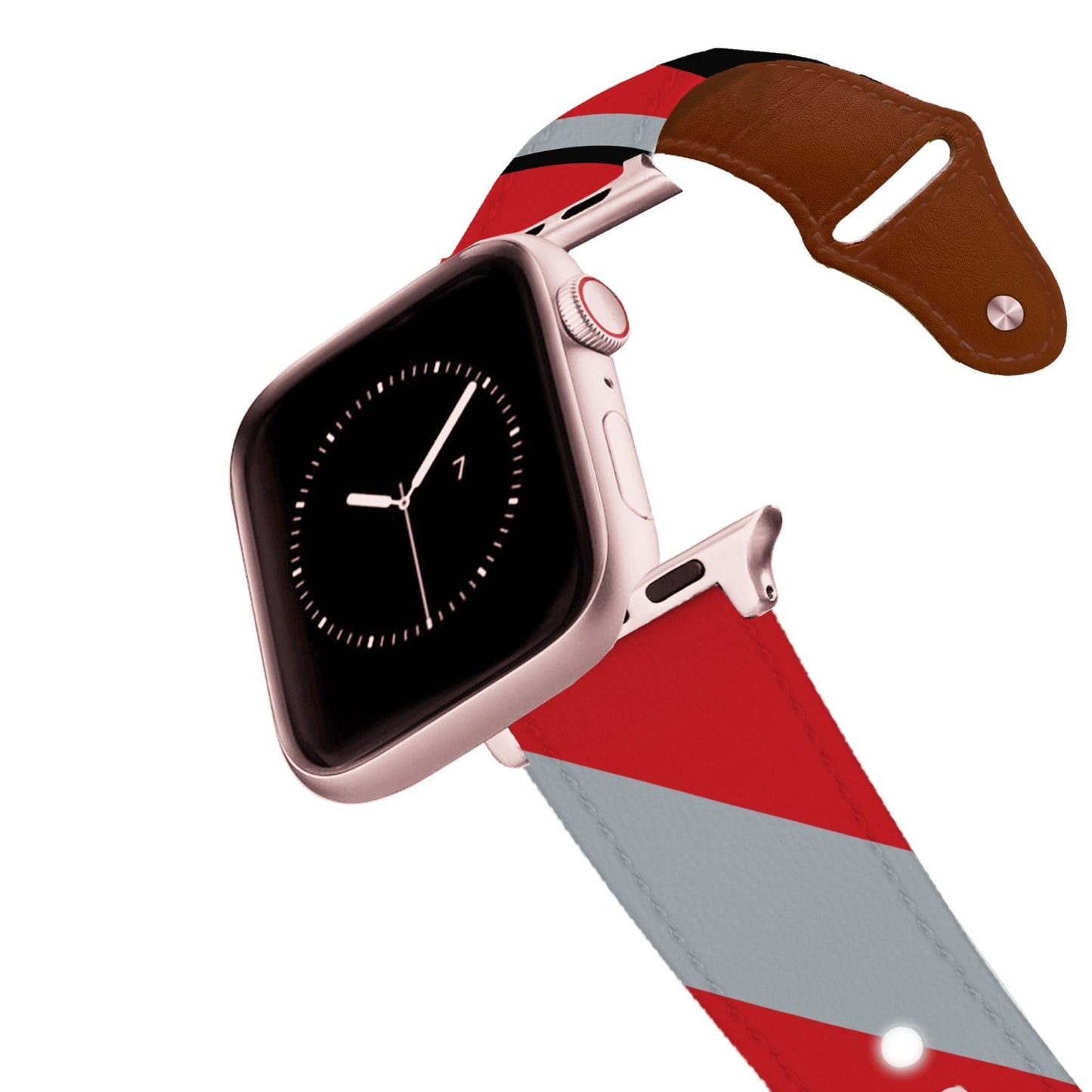Tampa Bay Football Color Block Team Spirit Leather Apple Watch Band