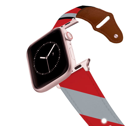 Tampa Bay Football Color Block Team Spirit Leather Apple Watch Band