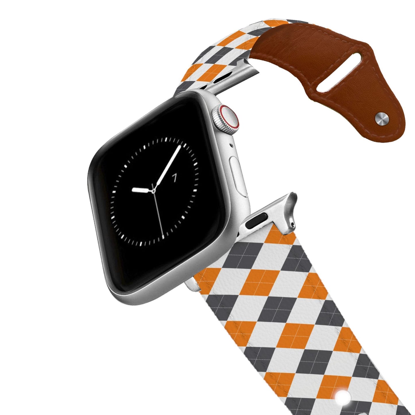 Tennessee Argyle Team Spirit Leather Apple Watch Band