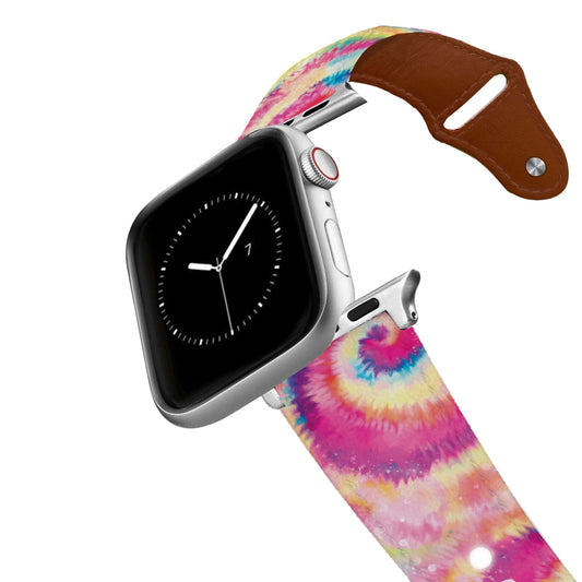 Candy Tie Dye Leather Apple Watch Band