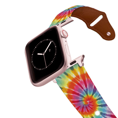 Tie Dye Swirl Leather Apple Watch Band