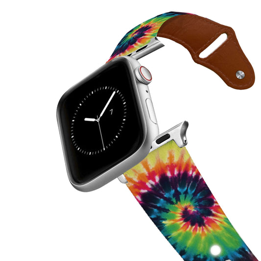 Sunset Tie Dye Leather Apple Watch Band