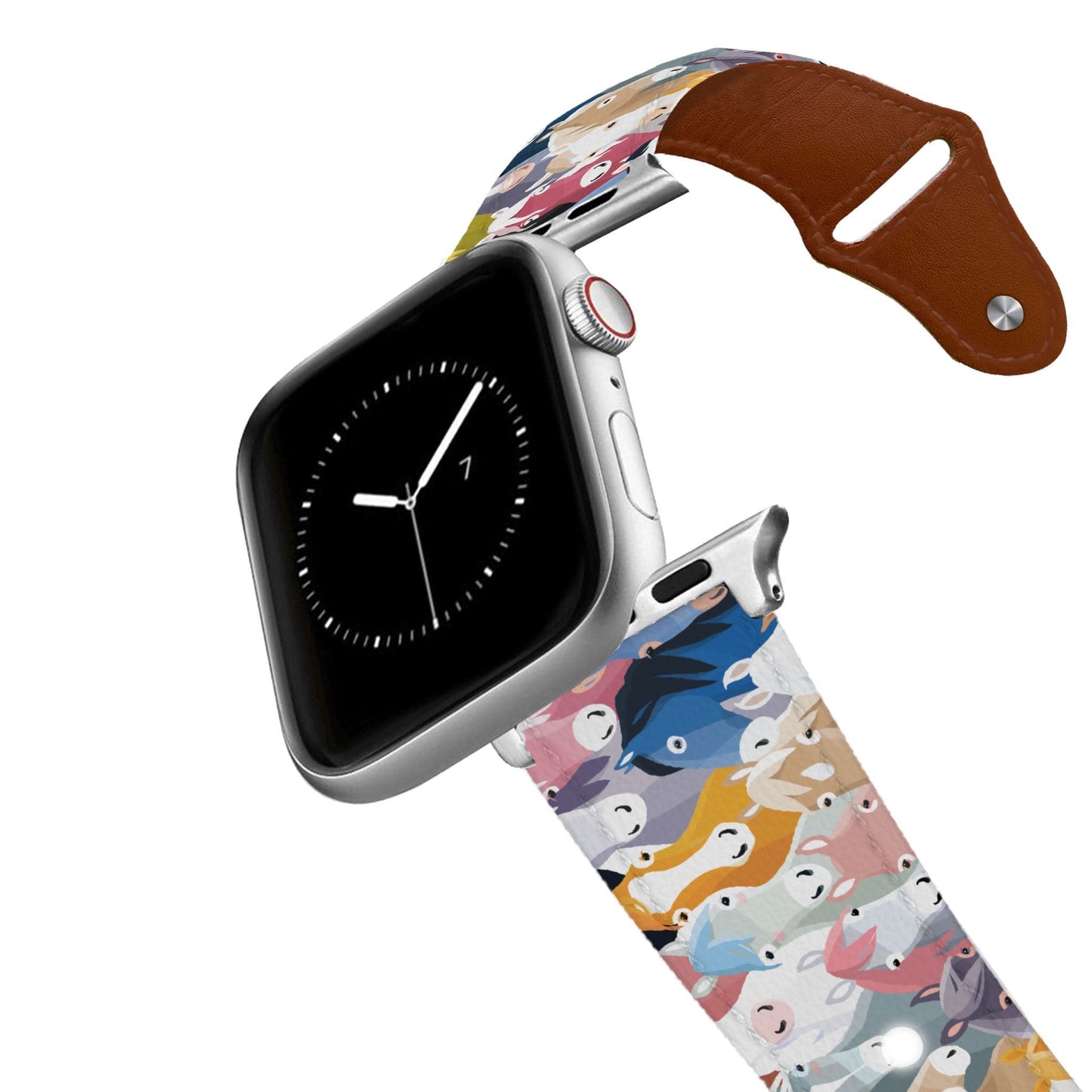 Horse Heads Leather Apple Watch Band