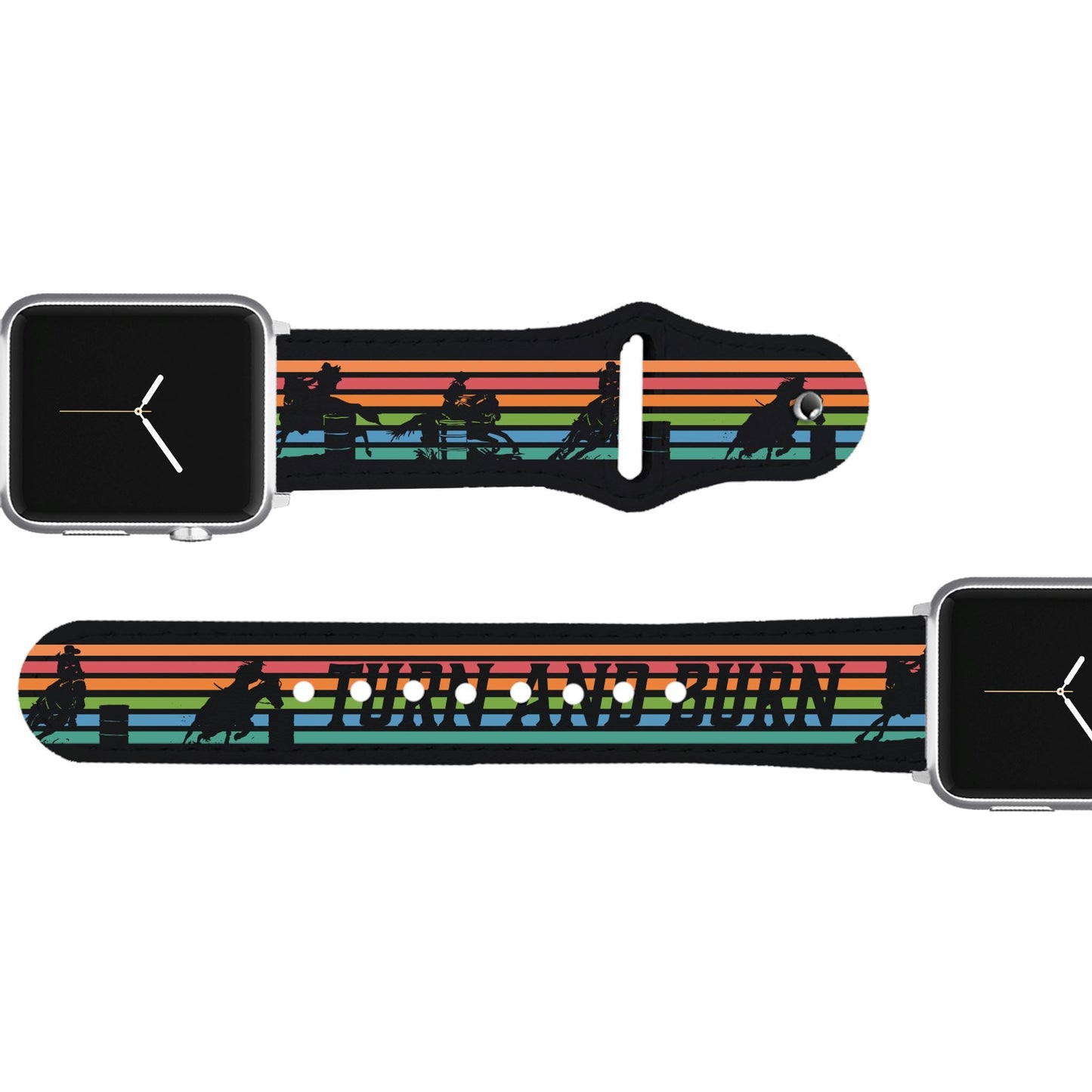 Turn And Burn Leather Apple Watch Band