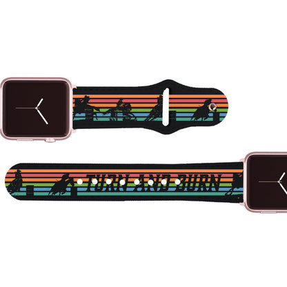 Turn And Burn Leather Apple Watch Band