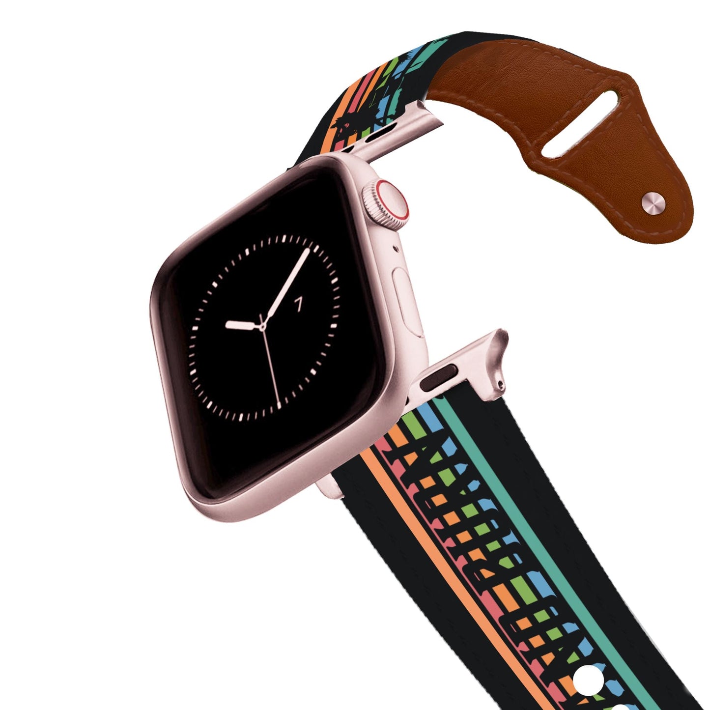 Turn And Burn Leather Apple Watch Band