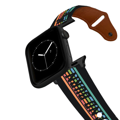 Turn And Burn Leather Apple Watch Band