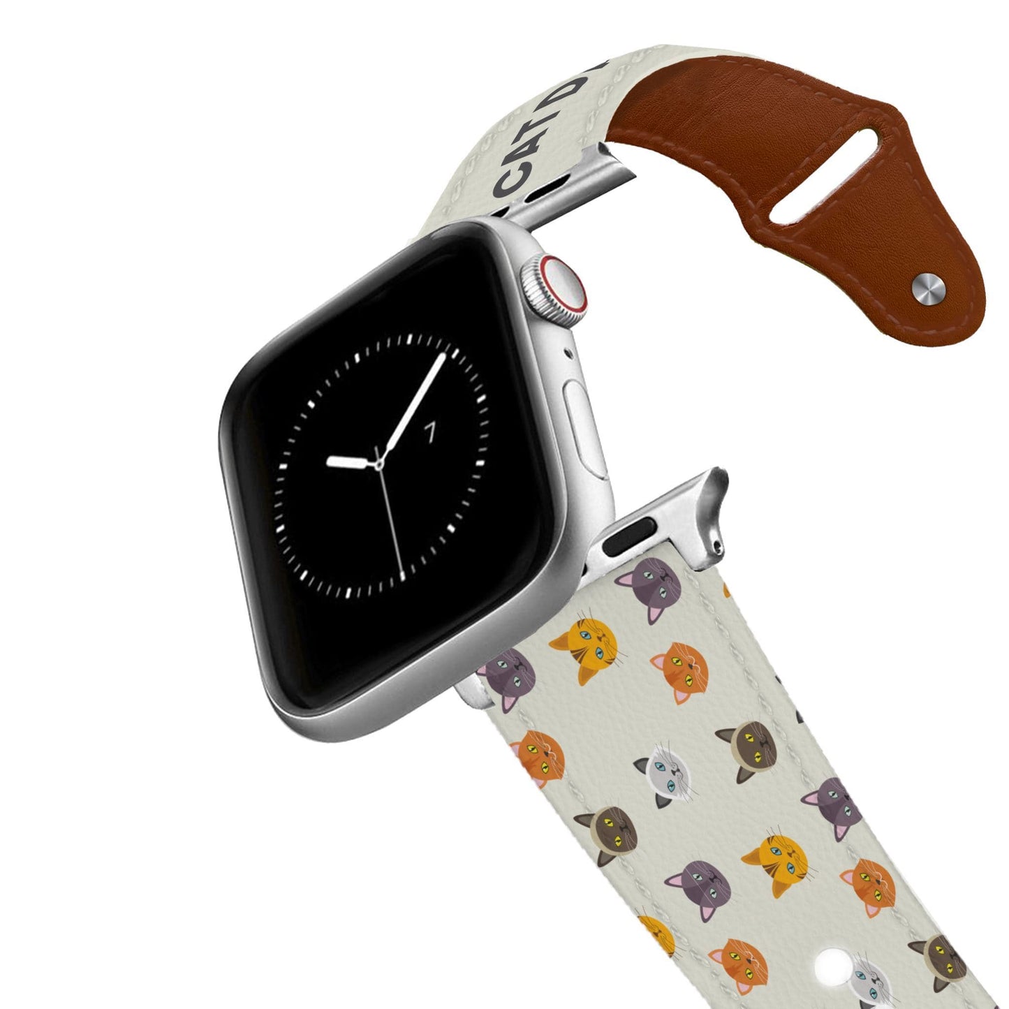 Cat Dad Leather Apple Watch Band