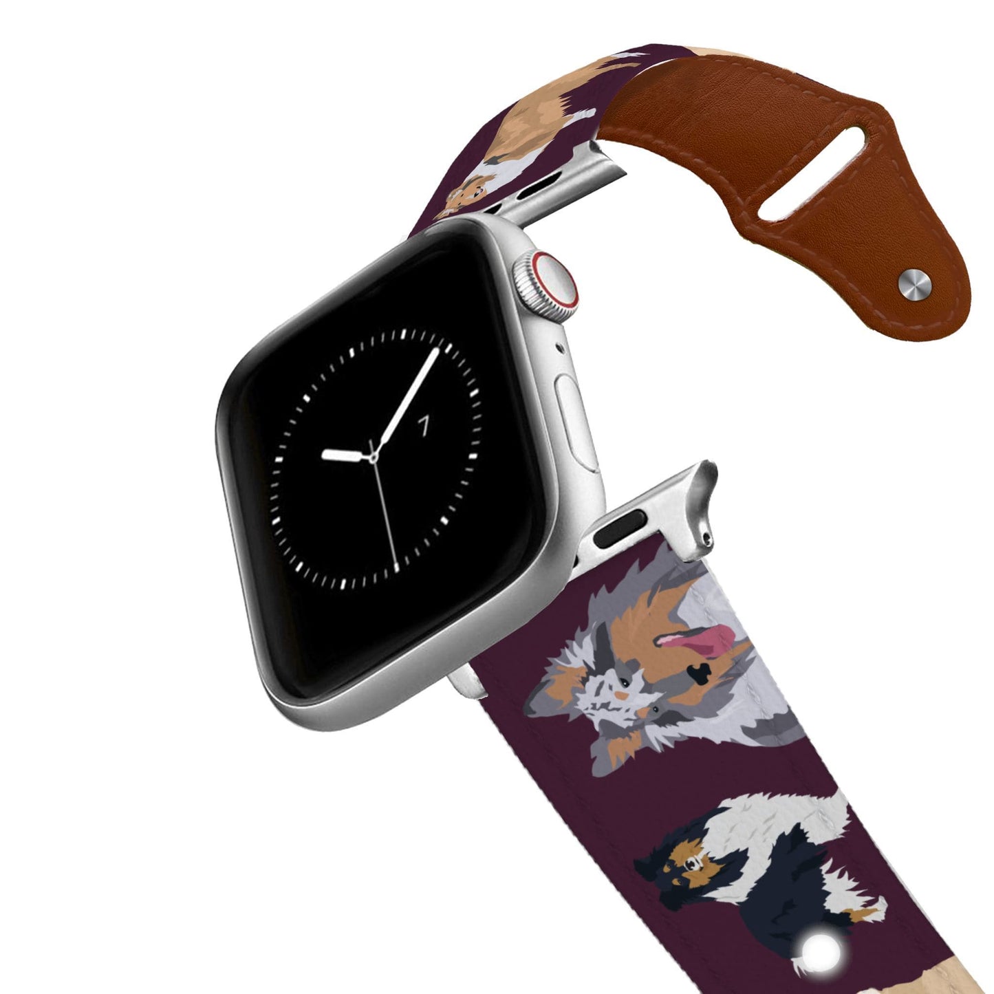 Rough Collie Leather Apple Watch Band