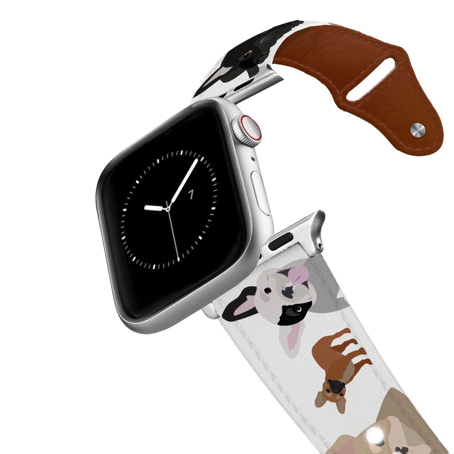 French Bulldog Leather Apple Watch Band